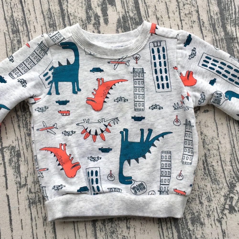 Carter’s long sleeve sweatshirt with Dinos